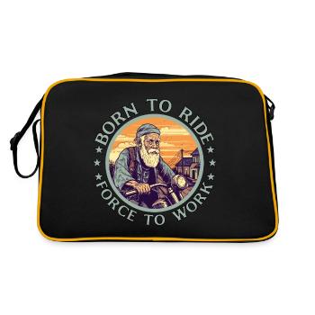 Cool vieux motard grand-père - cadeau de grand-père moto - Sac Retro - noir/or - Dos