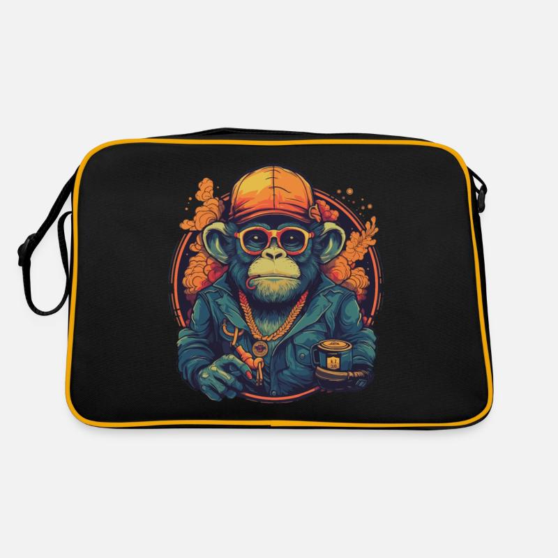 Design Monkey Monkey Trip avec Mug Vintage Vibes Sac Retro