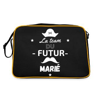 La team du futur marié - Sac Retro - noir/or - Dos