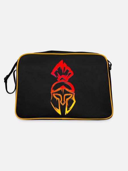 Casque sparte sketchy - Sac Retro - noir/or - Dos