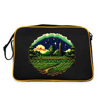 Champ pixelisé - Sac Retro - noir/or - Dos