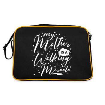 Ma mère est un miracle ambulant - Sac Retro - noir/or - Dos