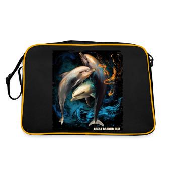 GREAT BARRIER REEF FLAG - Retro Tasche - Schwarz/Gold - Hinten