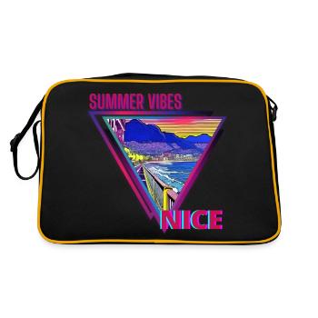 Summer Vibes Nice - Retro Bag - black/gold - Back