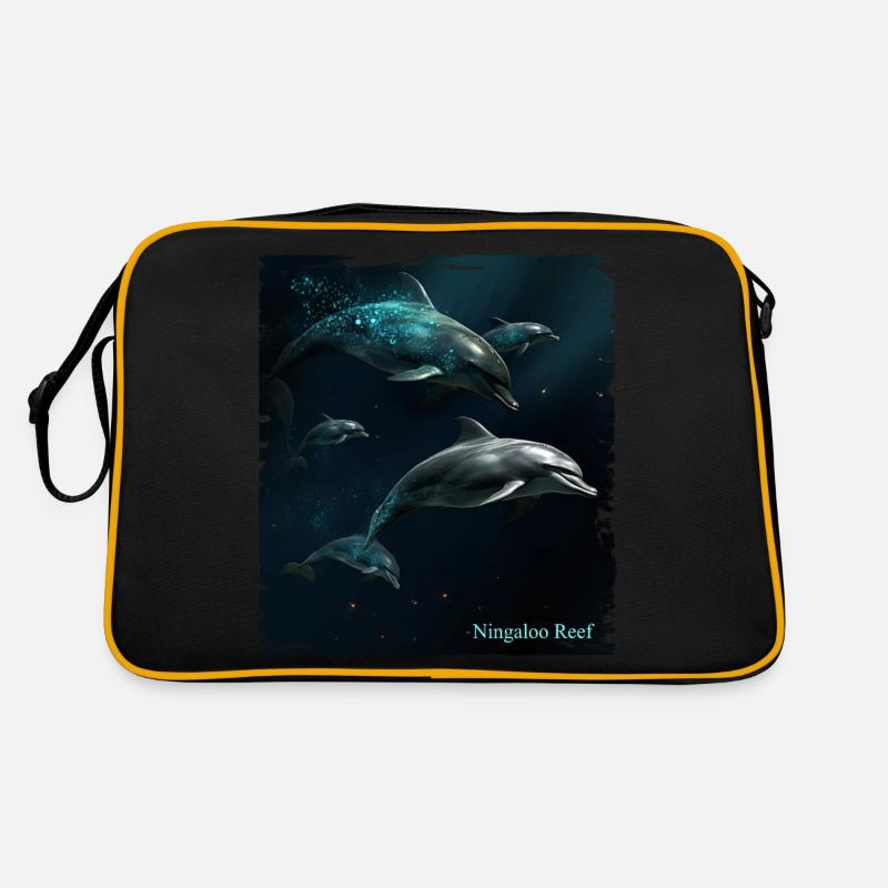Dolphins playing in the Ningaloo Reef Retro Bag