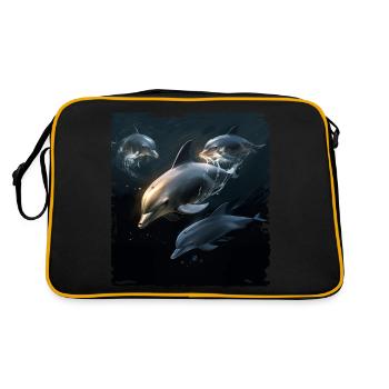 Observation des dauphins - Sac Retro - noir/or - Dos