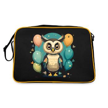 Hibou - Sac Retro - noir/or - Dos