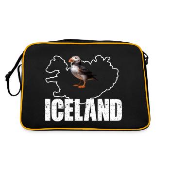 PUFFIN IN ICELAND - Retro Bag - black/gold - Back