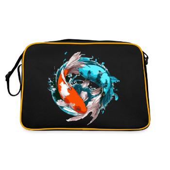 Koi Carp Harmony - Retro Bag - black/gold - Back