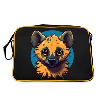 Cute Hyena - Retro Tasche - Schwarz/Gold - Hinten