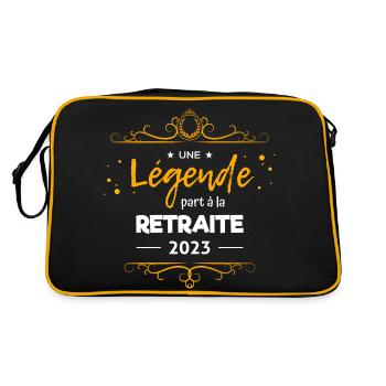 La Légende Prend sa Retraite 2023 - Humour F/H - Sac Retro - noir/or - Dos