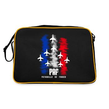 Patrouille de France PAF silhouette tricolore FRA - Sac Retro - noir/or - Dos