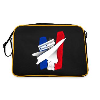 Concorde avion de ligne made in FRA. - Sac Retro - noir/or - Dos