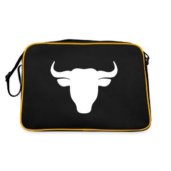 Bull's head - Retro Bag - black/gold - Back