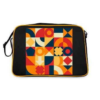 Échantillons, Ceinture, Mode, Stylé - Sac Retro - noir/or - Dos