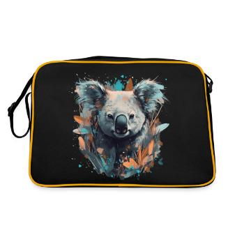 Koala Ours dans les eucalyptus - Sac Retro - noir/or - Dos