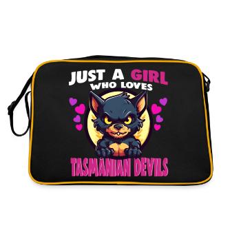 Juste une fille qui aime les diables de Tasmanie - Sac Retro - noir/or - Dos
