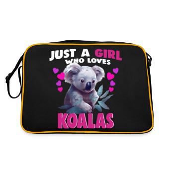 Just a Girl who Loves Koalas - Retro Bag - black/gold - Back