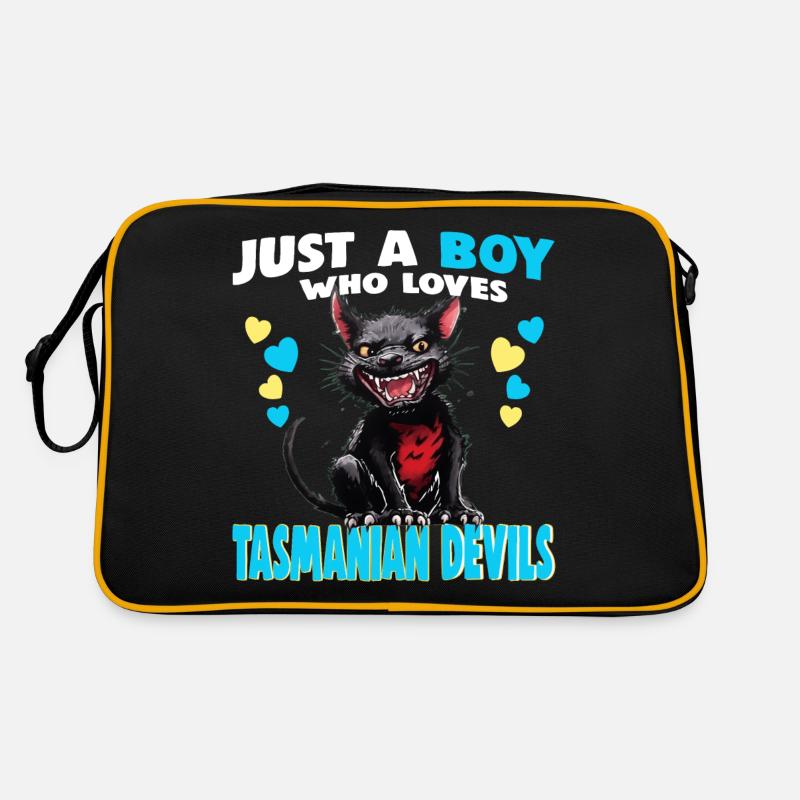 Just a Boy who Loves tasmanian Devils Retro Bag
