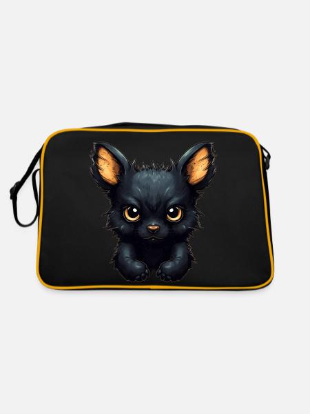 Super mignon Dog style rétro - Sac Retro - noir/or