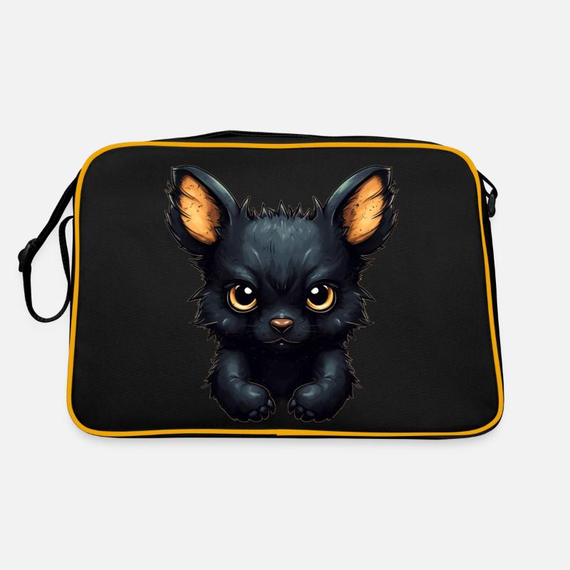 Super mignon Dog style rétro - Sac Retro - noir/or