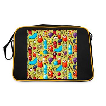 Modèle Happy Monsters - Sac Retro - noir/or - Dos