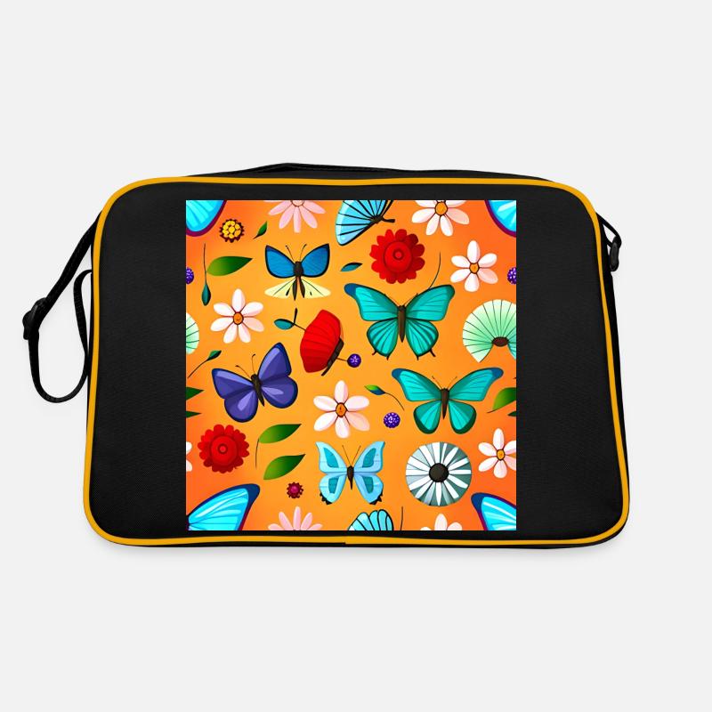 Papillons et fleurs Sac Retro