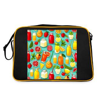 Yummy Summer Lemonade Pattern - Retro Bag - black/gold - Back