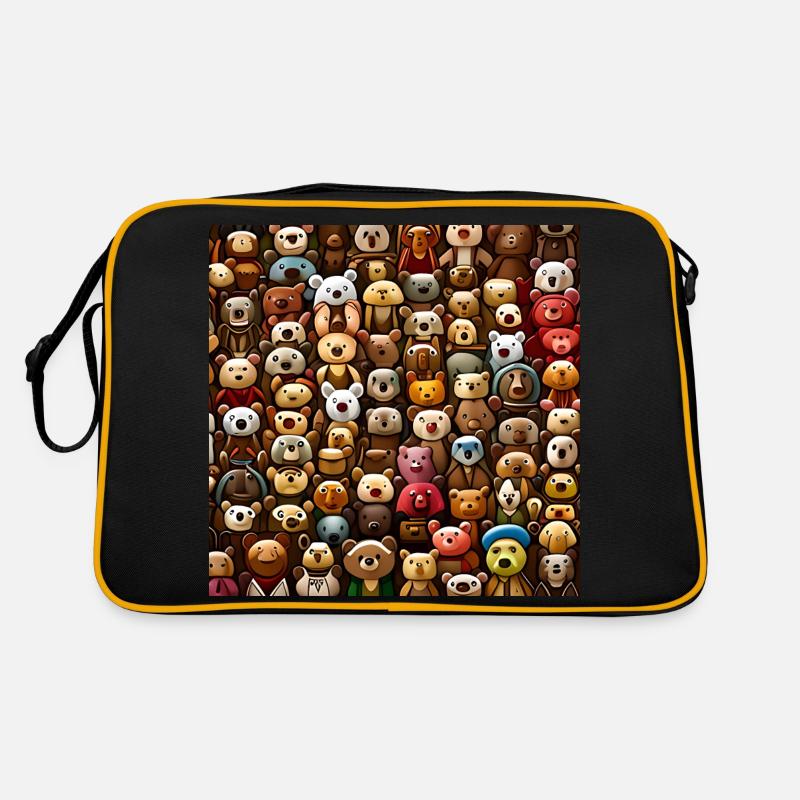 Cuddly Teddy Bears Pattern Retro Bag