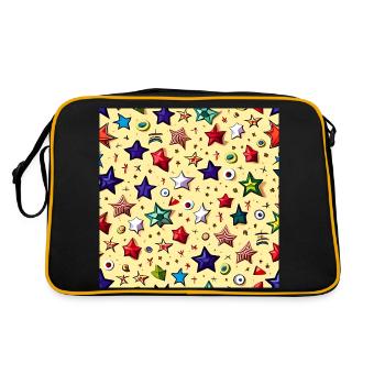 Jeder ist ein Star - Retro Tasche - Schwarz/Gold - Hinten