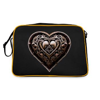 iron heart - Retro Bag - black/gold - Back