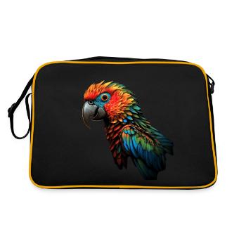 Perroquet coloré - Sac Retro - noir/or - Dos