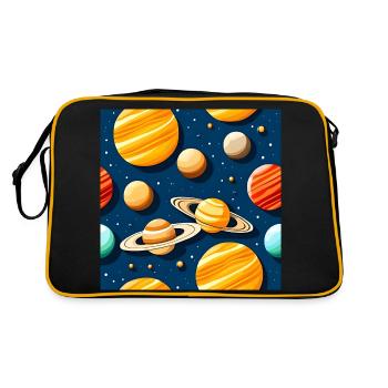 Modèle de système solaire bizarre - Sac Retro - noir/or - Dos