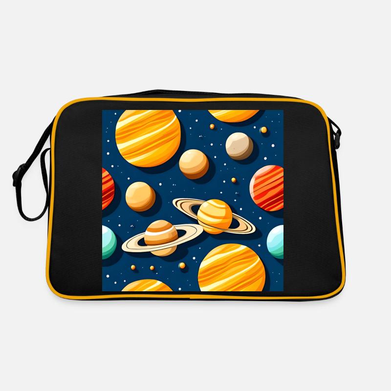 Freaky Solar System Pattern Retro Bag