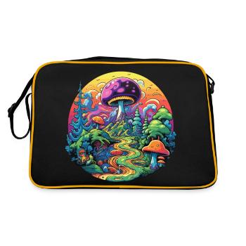 Champignons psychédéliques - Sac Retro - noir/or - Dos