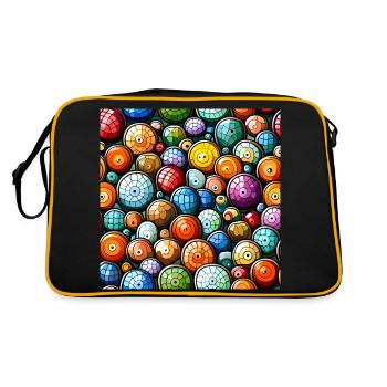 Murakami Mosaic Pattern - Retro Bag - black/gold - Back