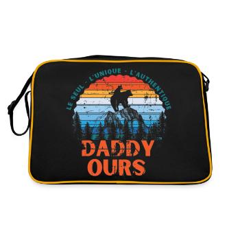 Daddy Ours - Retro Tasche - Schwarz/Gold - Hinten