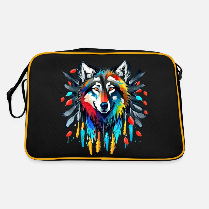 Wolf - Illustration 2 Retro Bag