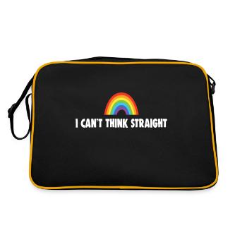 I CAN'T THINK STRAIGHT - Retro Tasche - Schwarz/Gold - Hinten