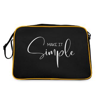 Make it Simple - Retro Tasche - Schwarz/Gold - Hinten