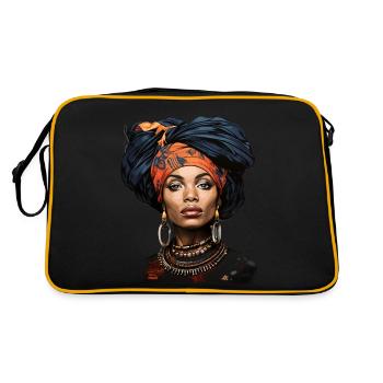 Fière femme noire - Sac Retro - noir/or - Dos