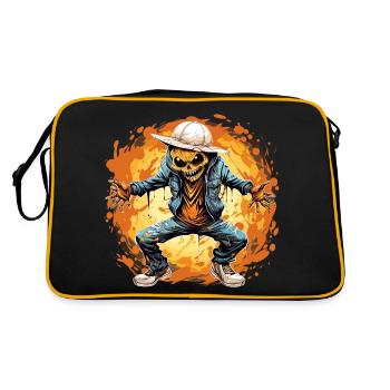 Joyeux Halloween Jack O Lantern Dabbing Monster - Sac Retro - noir/or - Dos