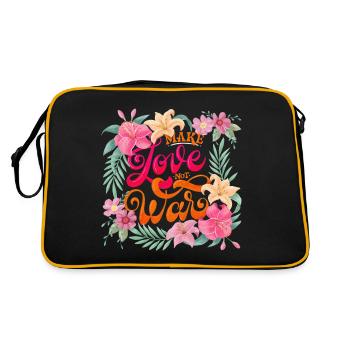 Faire l’amour. Pas la guerre - Sac Retro - noir/or - Dos