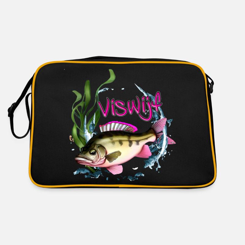 Toughe Seefrau Entdecken Sie den maritimen Barsch-Style! Retro Tasche