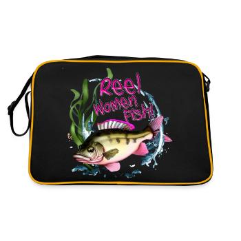 Adventurous Fishermen - World of Fish Woman! - Retro Bag - black/gold - Back