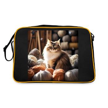 Chat à Yarn Paradise - Sac Retro - noir/or - Dos