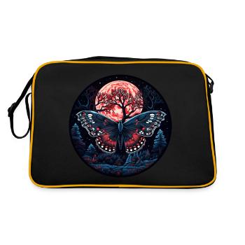 Insect moth butterfly at night - Retro Bag - black/gold - Back