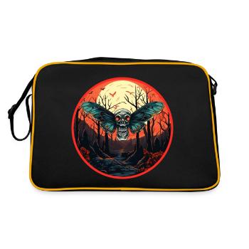 Moth butterfly insect at night - Retro Bag - black/gold - Back