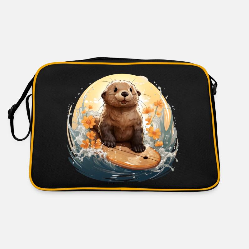 Surfender Seeotter Retro Tasche