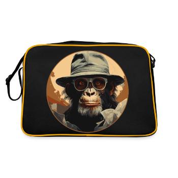 Singe Sérieux #1 - Sac Retro - noir/or - Dos
